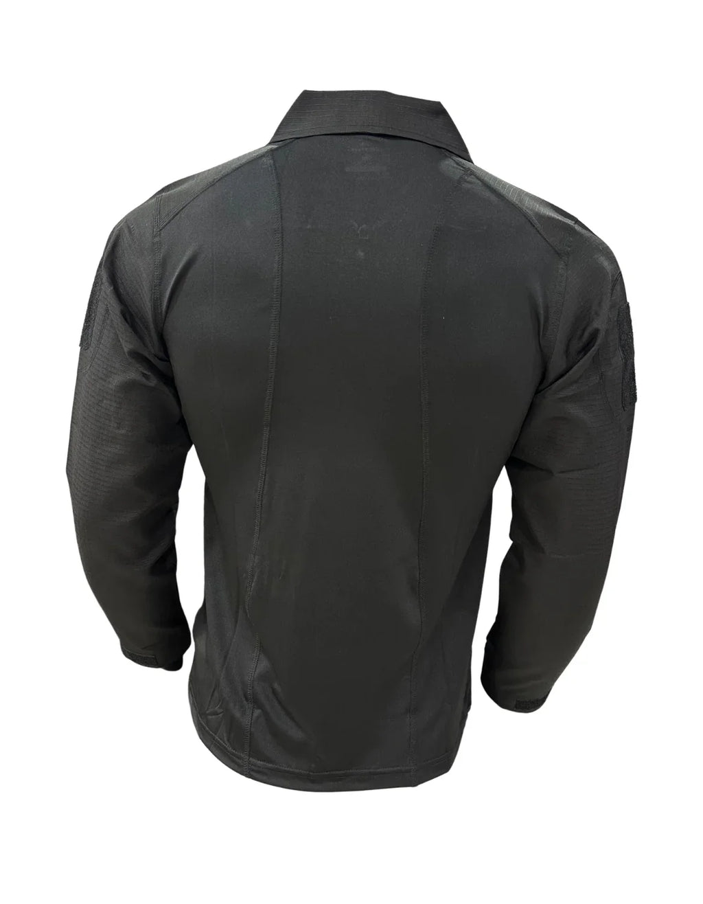 Adventure Hut 2-Pocket Tactical Combat Shirt – Black (Quick Dry, Zip-Lock Sleeves, Arm Pockets with Velcro)