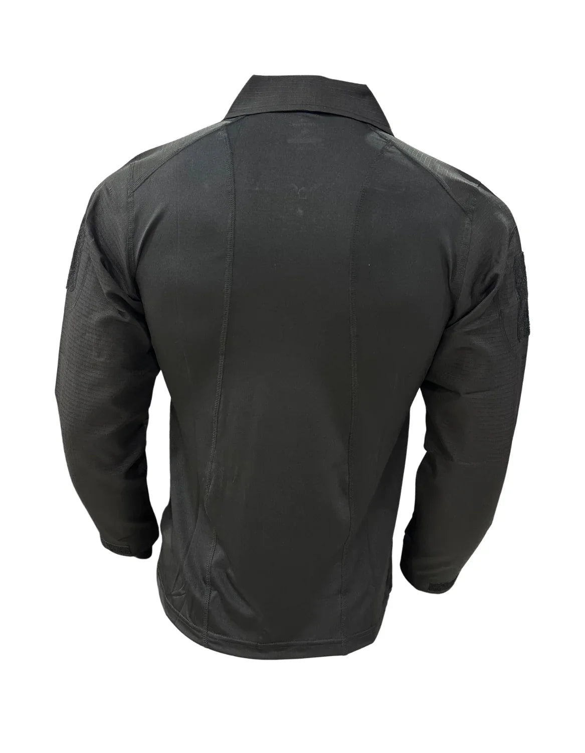 Adventure Hut 2-Pocket Tactical Combat Shirt – Black (Quick Dry, Zip-Lock Sleeves, Arm Pockets with Velcro)