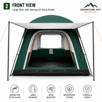 Adventure Hut 4-6 Person Waterproof Family Camping Dome Tent