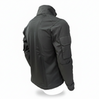 Black tactical jacket on a white background