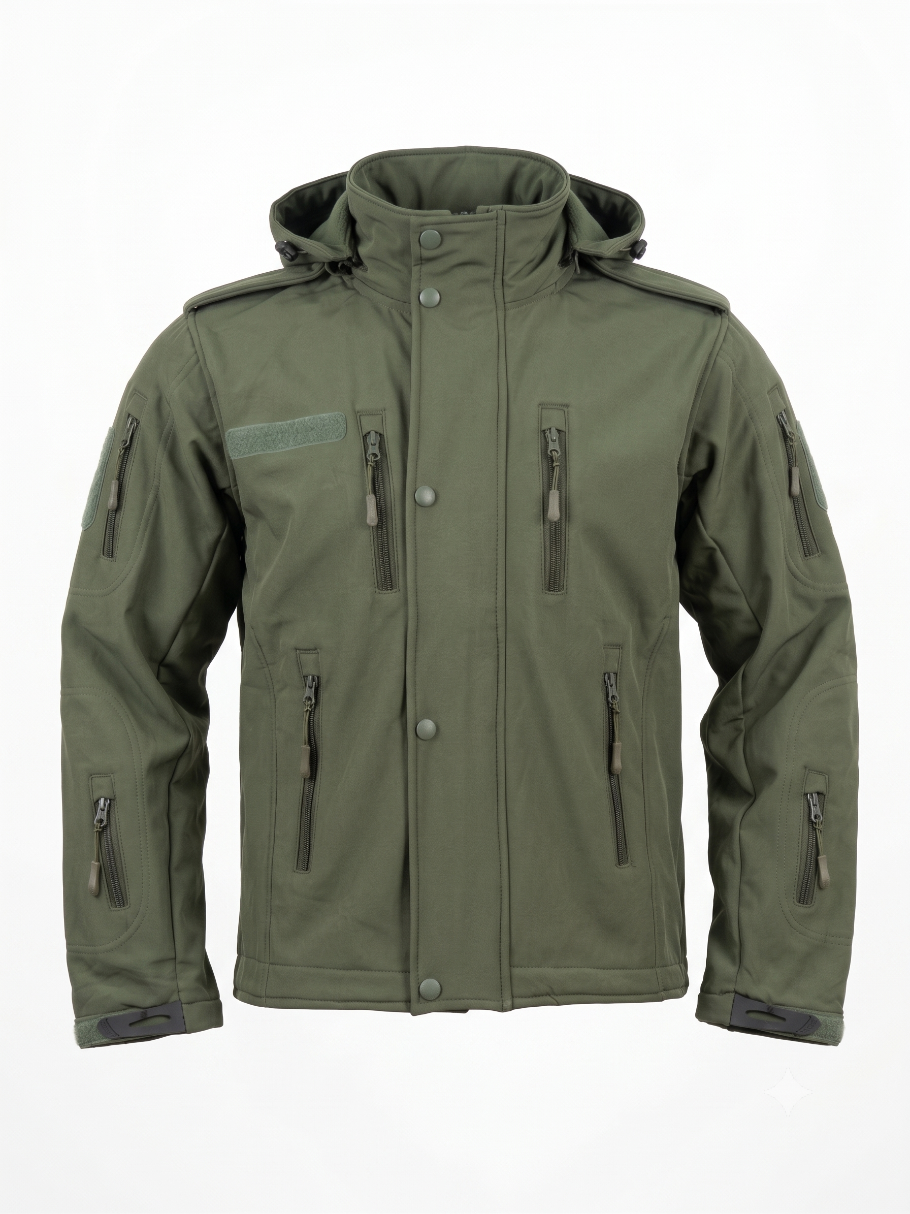 The Adventure Hut Tactical Bonded Fleece Jacket – Army Green
