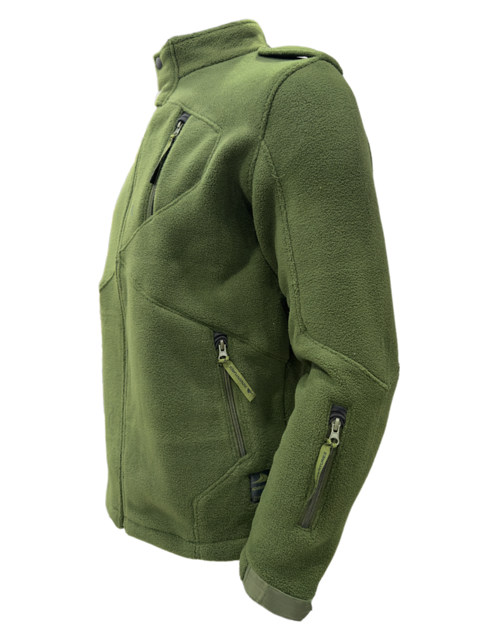 Army Green Heavy Fleece Jacket Close 5 Zip with Rank Flaps – The Adventure Hut