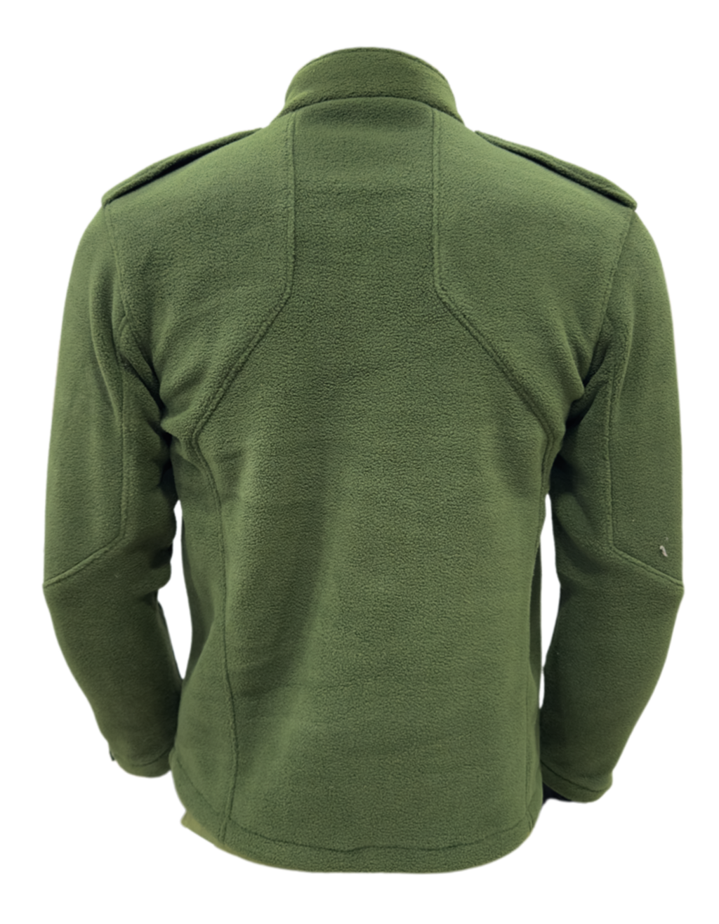 Army Green Heavy Fleece Jacket Close 5 Zip with Rank Flaps – The Adventure Hut