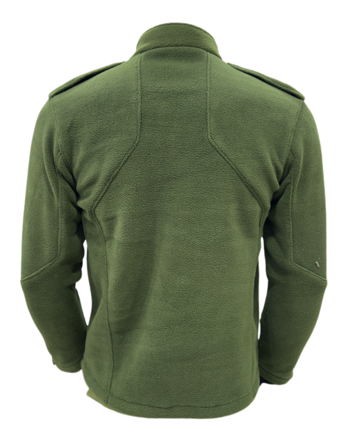Army Green Heavy Fleece Jacket Close 5 Zip with Rank Flaps – The Adventure Hut
