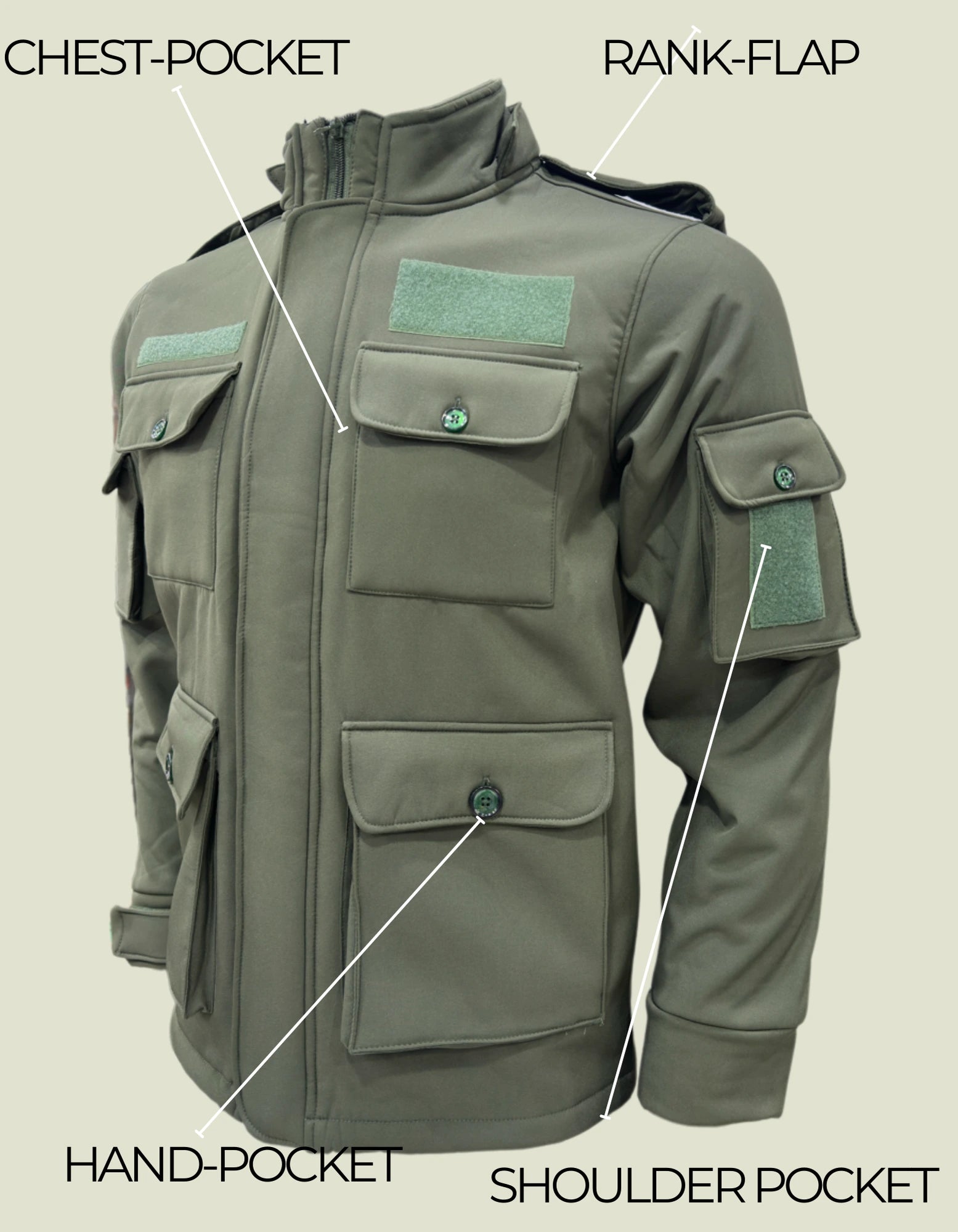 Army Tactical Softshell Winter Jacket – Military-Grade Warmth, 8-Pocket | The Adventure Hut