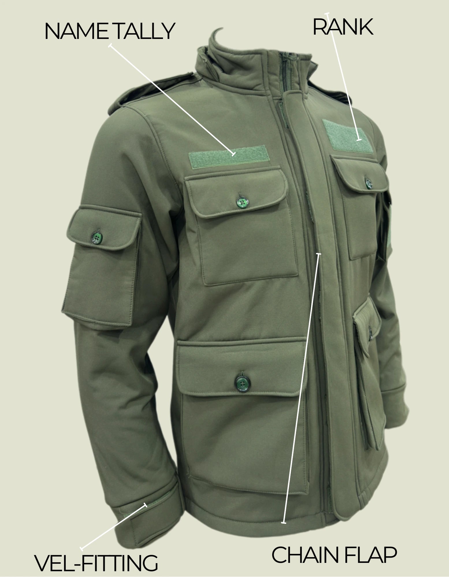 Army Tactical Softshell Winter Jacket – Military-Grade Warmth, 8-Pocket | The Adventure Hut