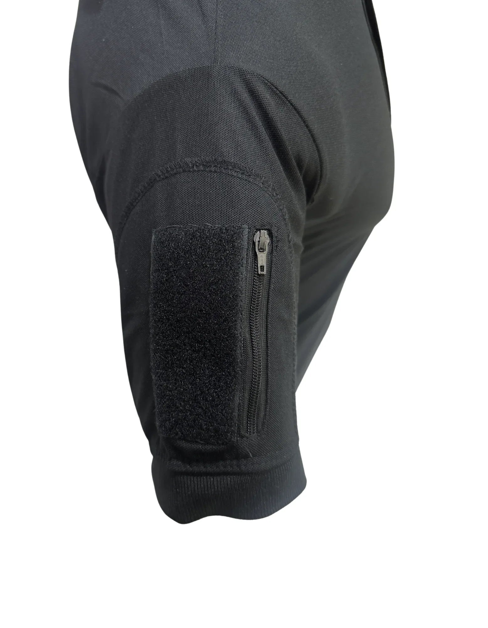 Tactical Black Polo T-Shirt – Indian Flag Patch Synthetic Combat Wear | The Adventure Hut