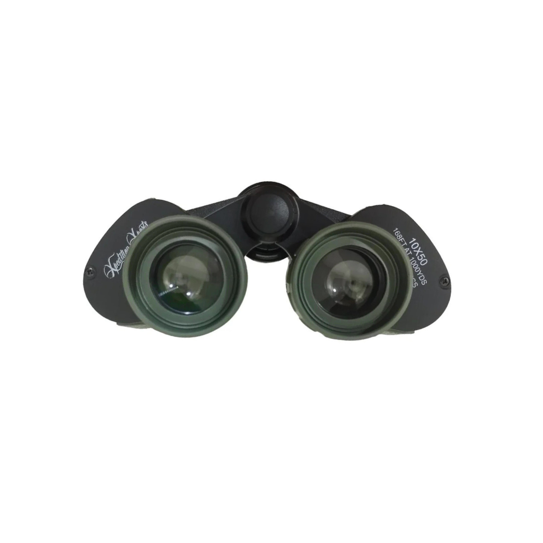 The Adventure Hut  Binoculars | Lightweight Tactical Green for Outdoor Adventures [10x50-GREEN]