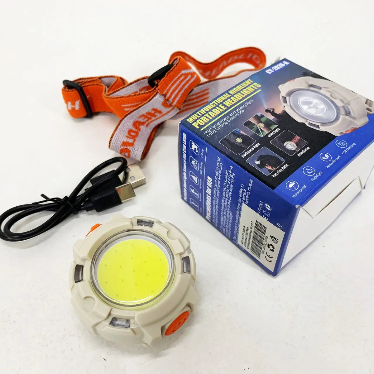CY2026A Lightweight Rechargeable LED Headlamp for Running, Hiking, Camping & Emergency Backup - The Adventure Hut