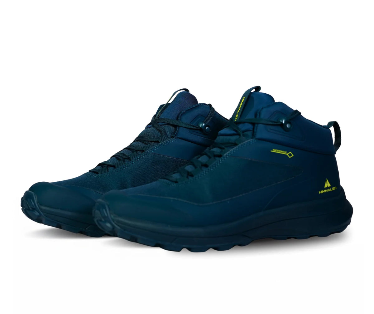 CYCLONE Mid HTX Waterproof Hiking & Trekking Shoes (Blue) - The Adventure Hut
