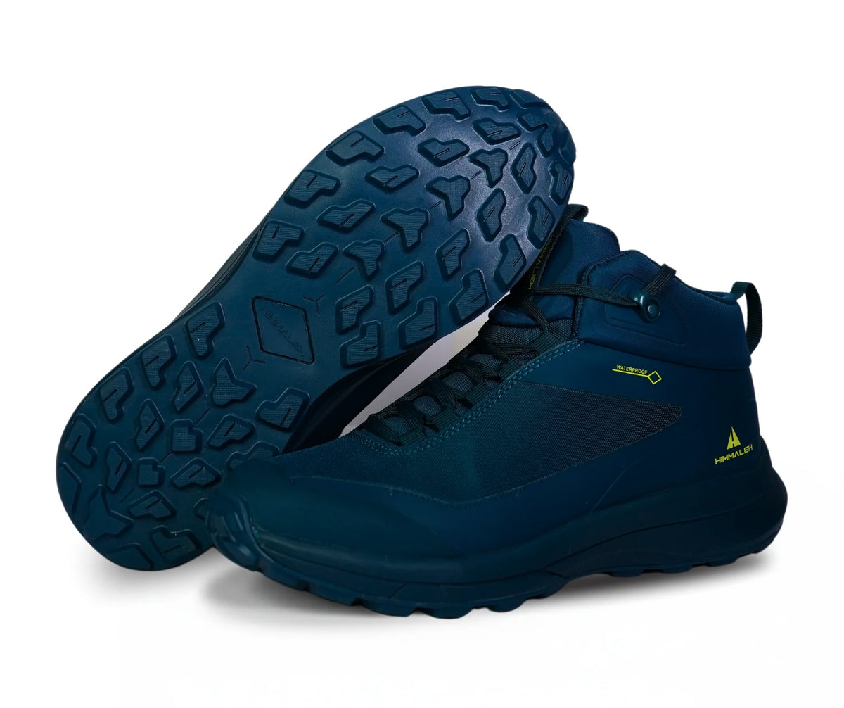CYCLONE Mid HTX Waterproof Hiking & Trekking Shoes (Blue) - The Adventure Hut