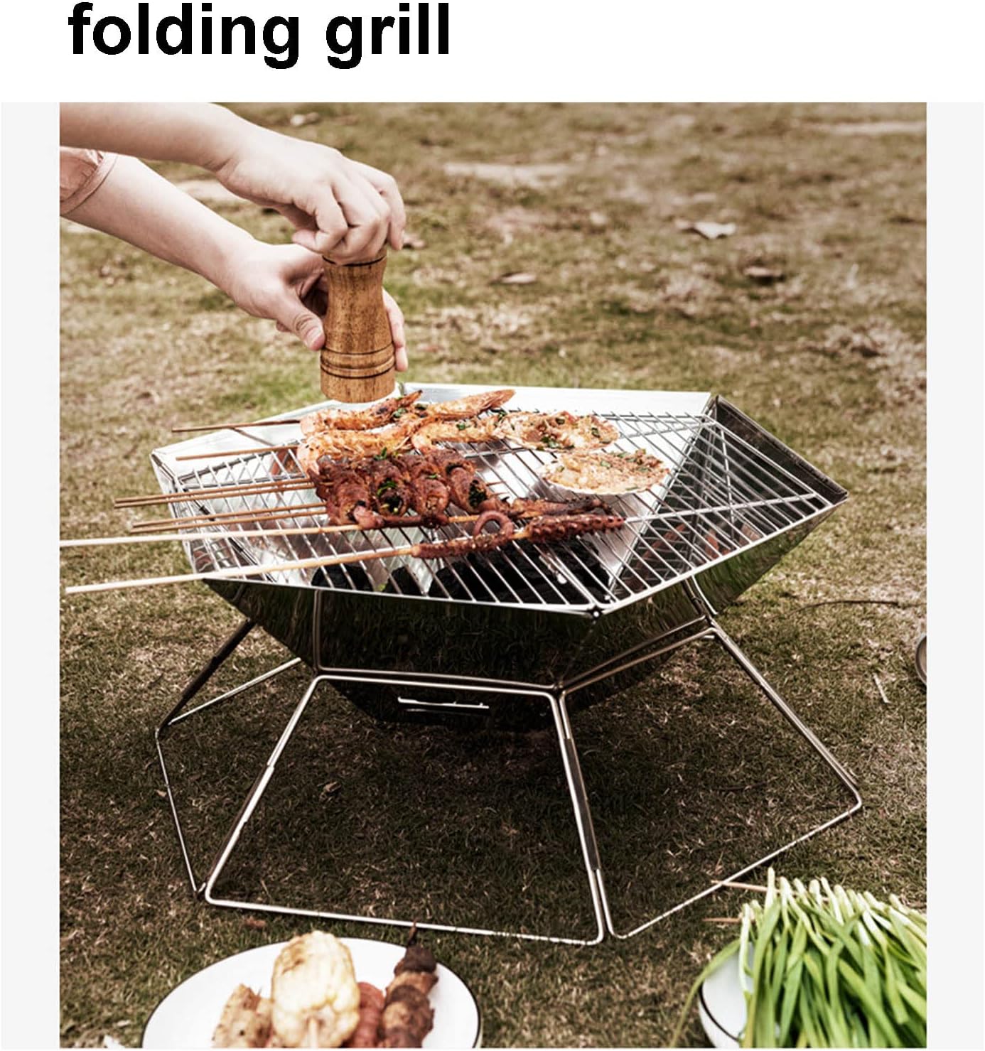 Camping Fire Pit + Tripod 2-in-1 Foldable Charcoal Grill – THE ADVENTURE HUT