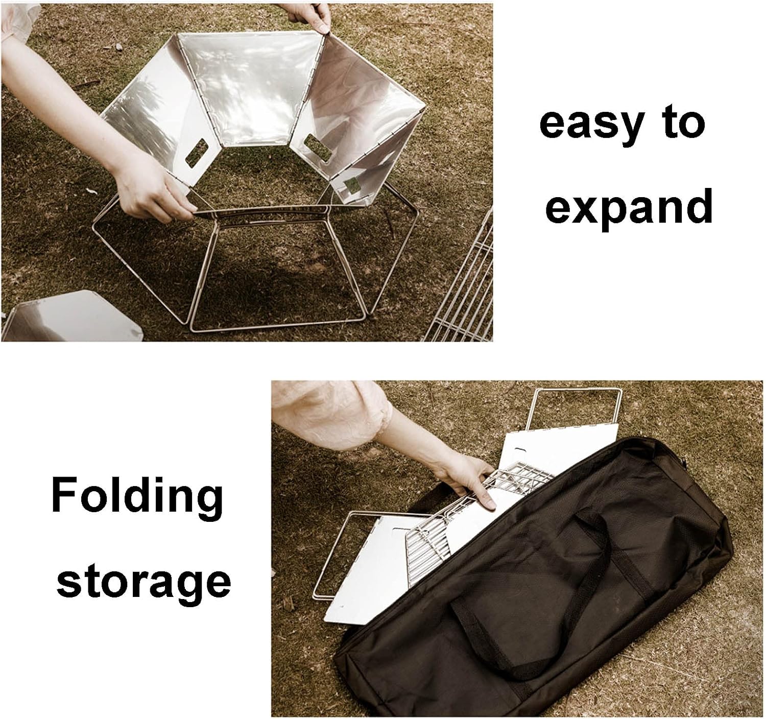 Camping Fire Pit + Tripod 2-in-1 Foldable Charcoal Grill – THE ADVENTURE HUT