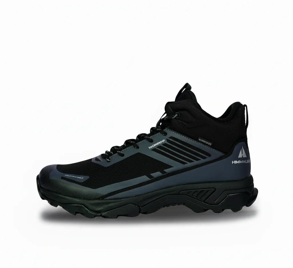 FUSION Mid HTX Waterproof Trekking Shoes (Black) - The Adventure Hut