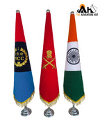 Premium Military & NCC Ceremonial Flags Set – With Stand | The Adventure Hut - The Adventure Hut