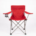 Folding Camping Chair with Cup Holder & Armrests 120 Kg max Cap. - Red | The Adventure Hut