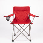 Folding Camping Chair with Cup Holder & Armrests 120 Kg max Cap. - Red | The Adventure Hut