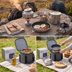 Camping Cookware Set – SUS304 Stainless Steel with Carry Bag HIGH QUALITY