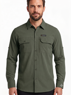 Men's AeroFlex Cargo Shirt – Dark Green | The Adventure Hut