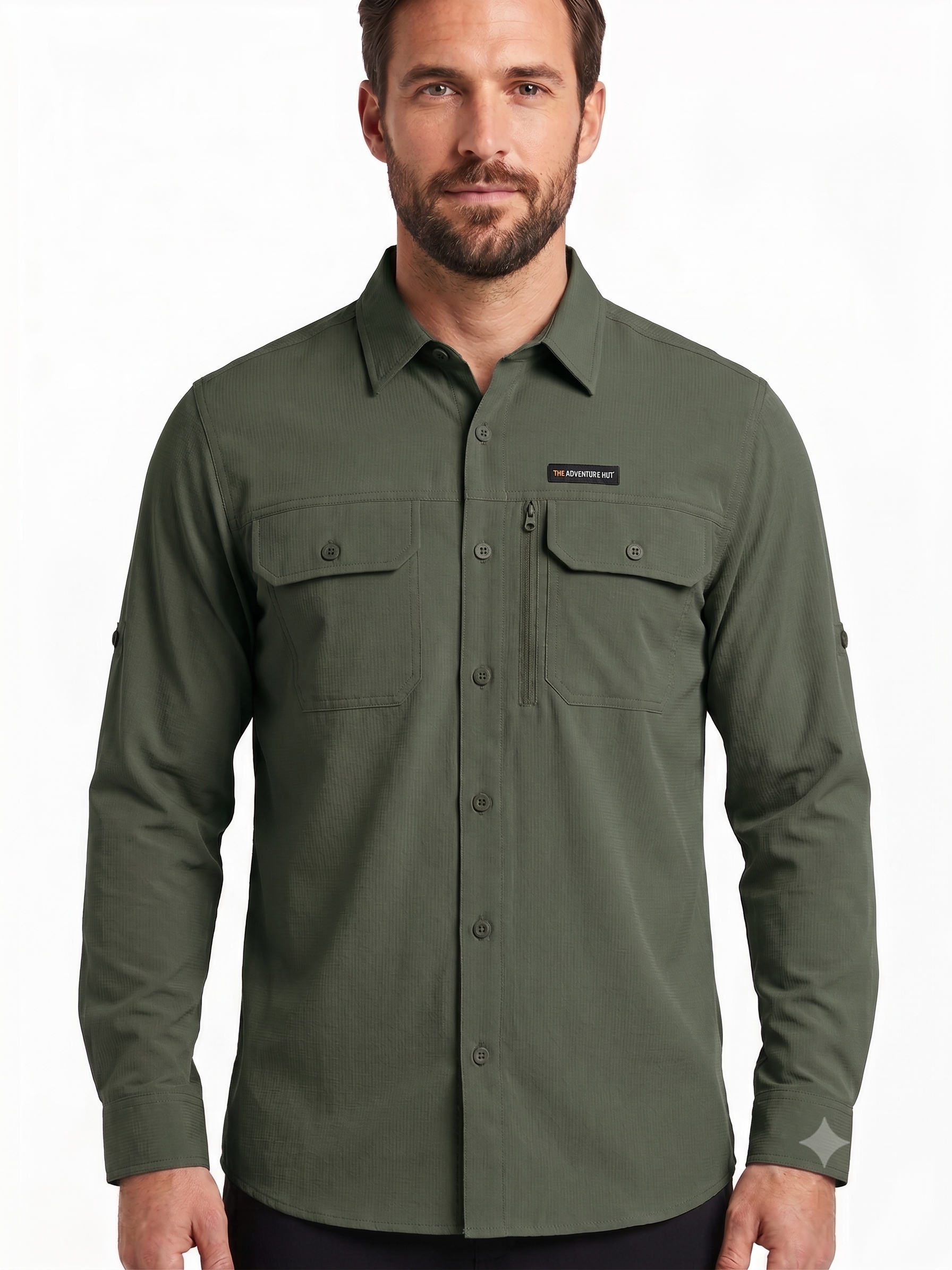 Men's AeroFlex Cargo Shirt – Dark Green | The Adventure Hut