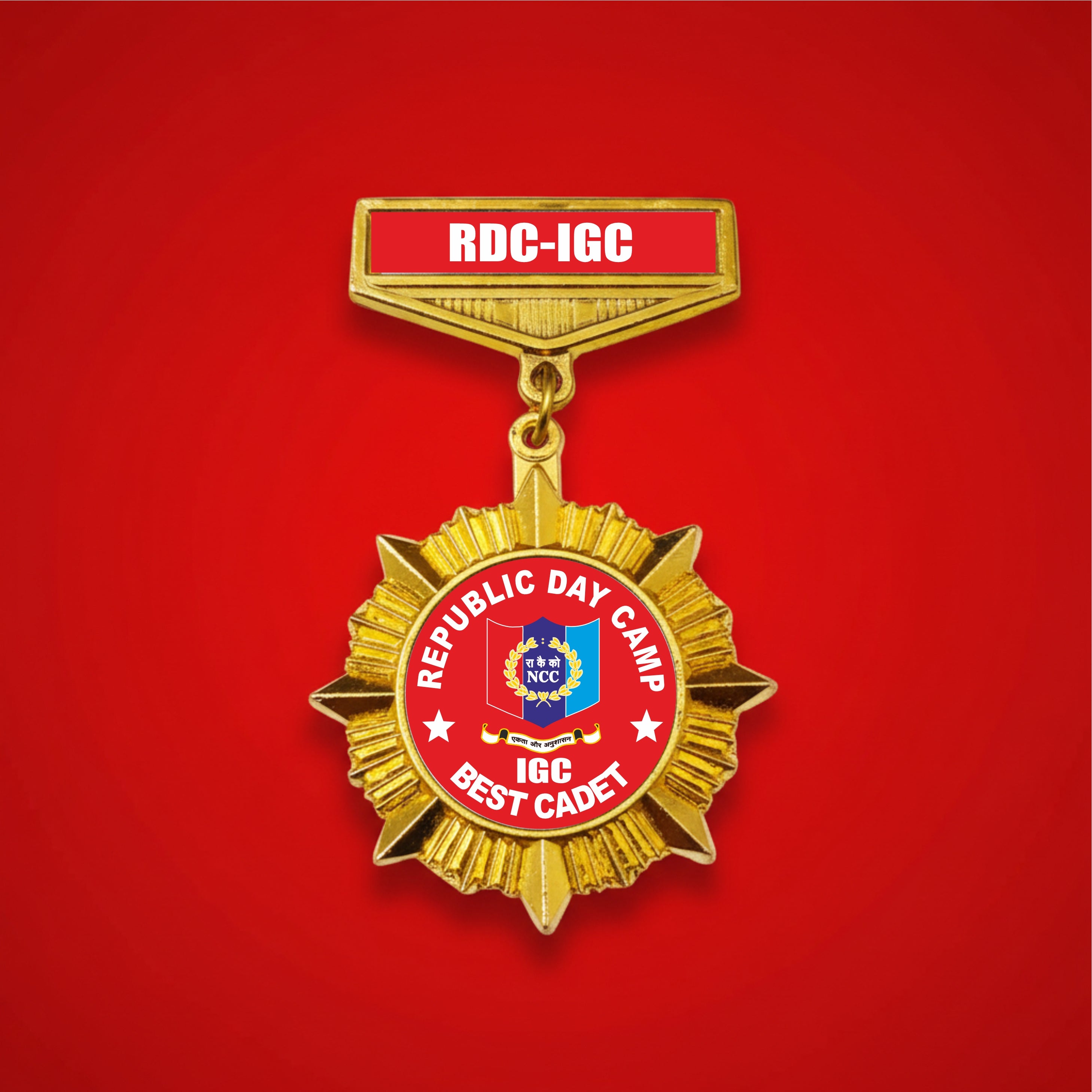 NCC REPULIC DAY CAMP BADGE GOLDEN MEDAL RDC