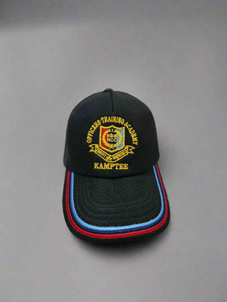CAP OTA SILK EMBROIDERY NCC TRICOLOUR IMP NET BLACK