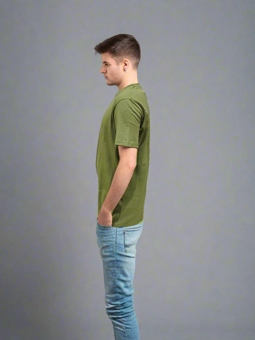 ADVENUTRE HUT T-SHIRT OLIVE GREEN SOLID ADVENTURES