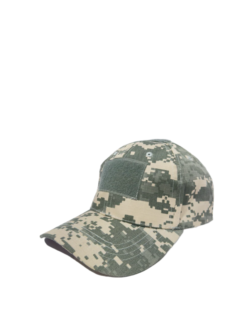 Camouflage baseball cap on a white background