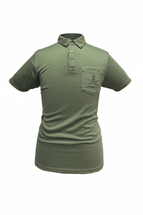 Indian Army Olive Green Polo T-Shirt 