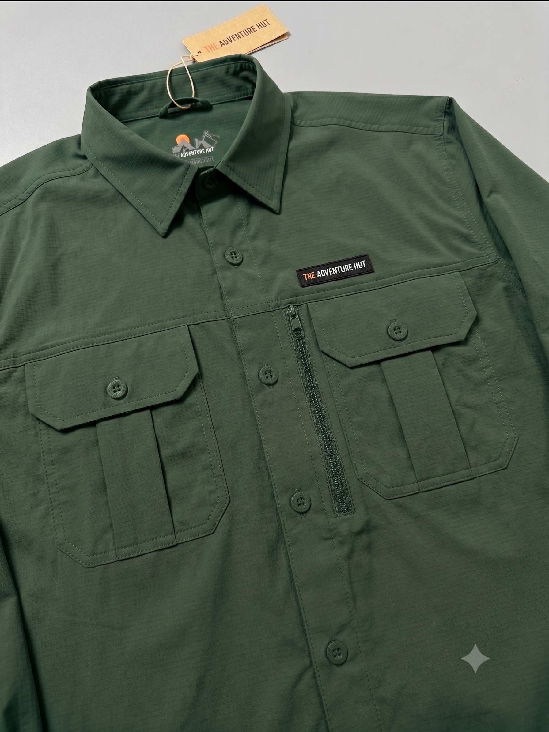 Men's AeroFlex Cargo Shirt – Dark Green | The Adventure Hut