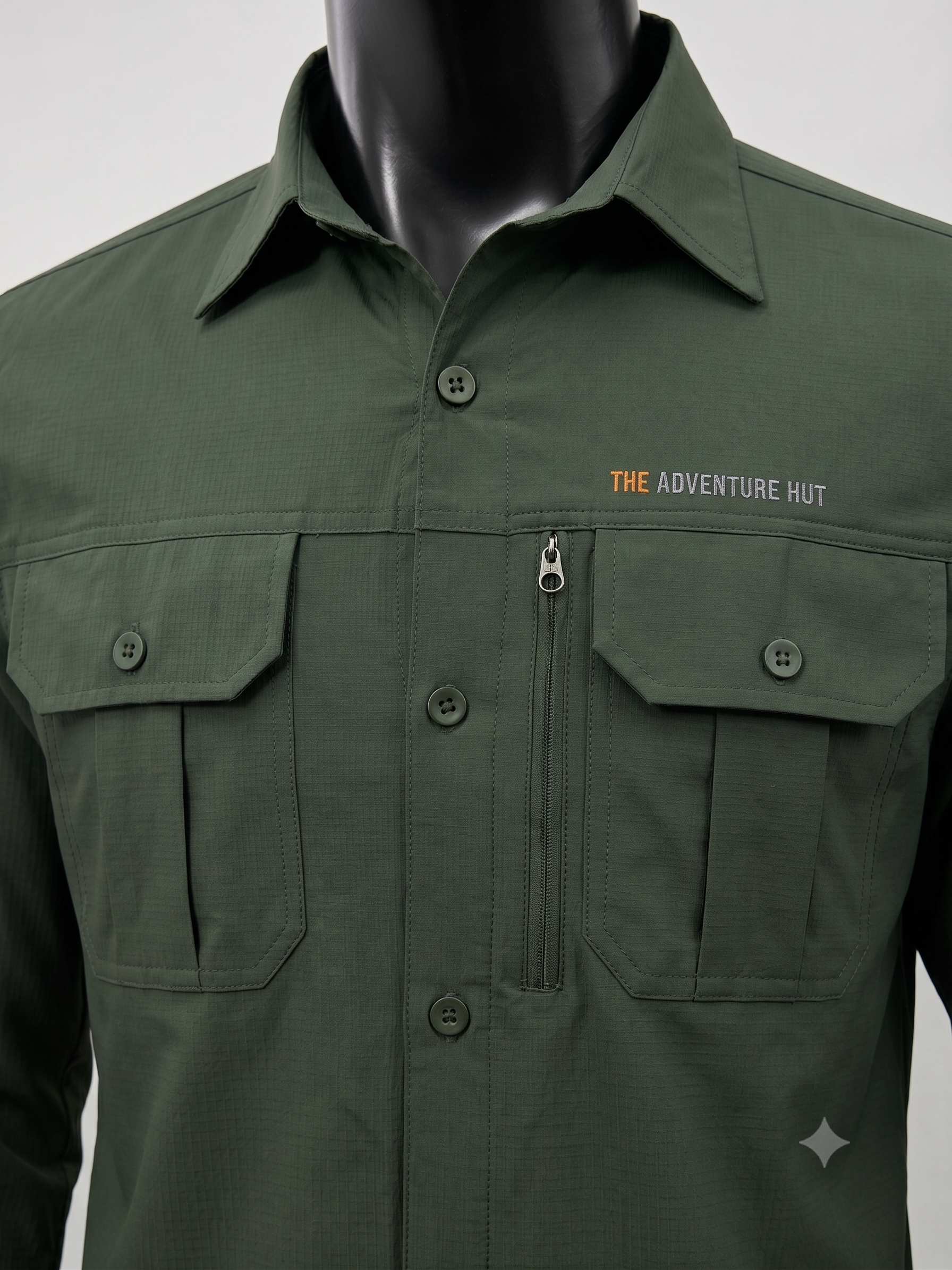 Men's AeroFlex Cargo Shirt – Dark Green | The Adventure Hut