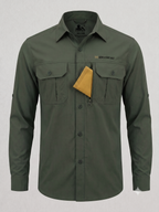 Men's AeroFlex Cargo Shirt – Dark Green | The Adventure Hut