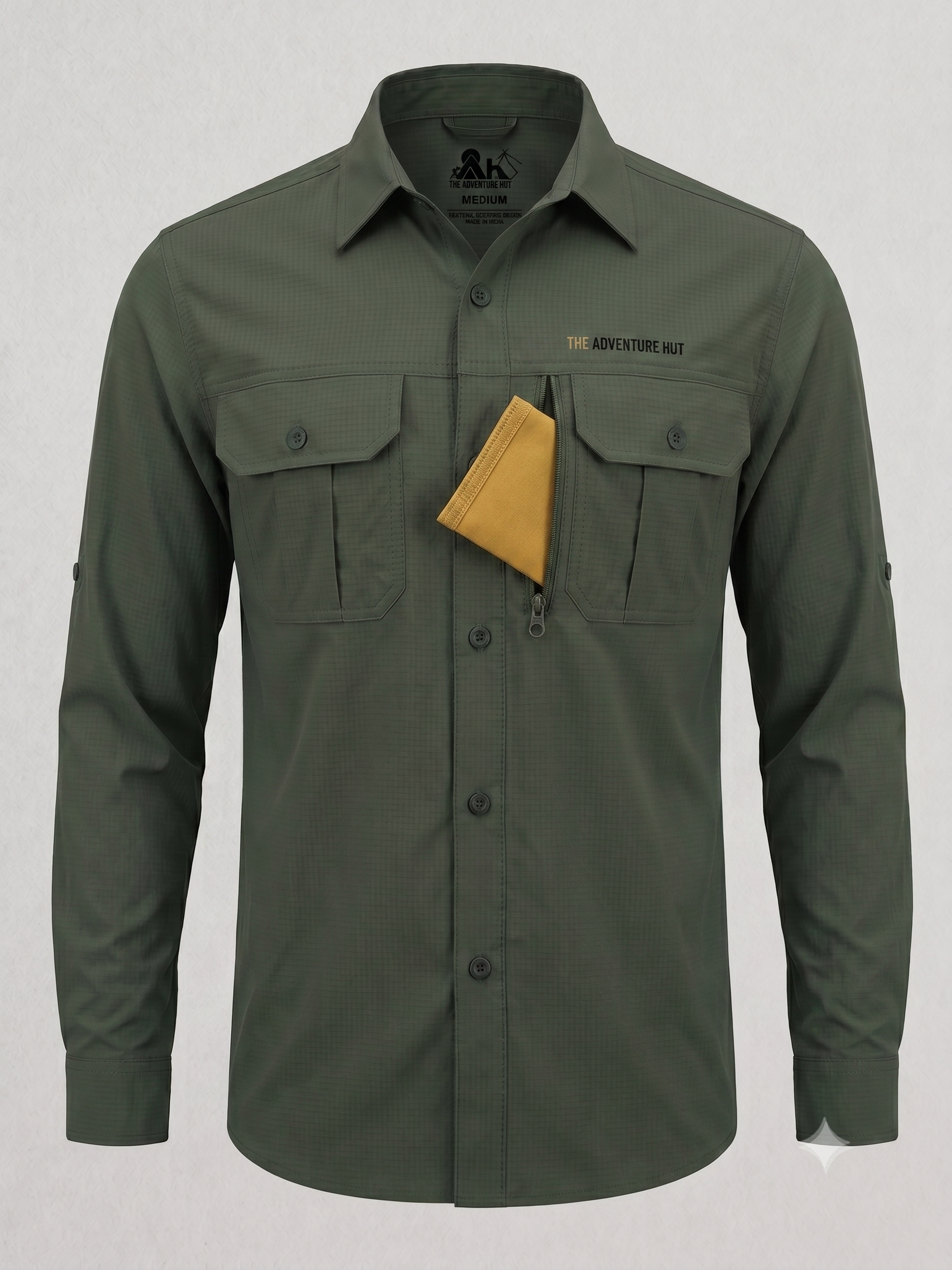 Men's AeroFlex Cargo Shirt – Dark Green | The Adventure Hut
