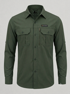 Men's AeroFlex Cargo Shirt – Dark Green | The Adventure Hut