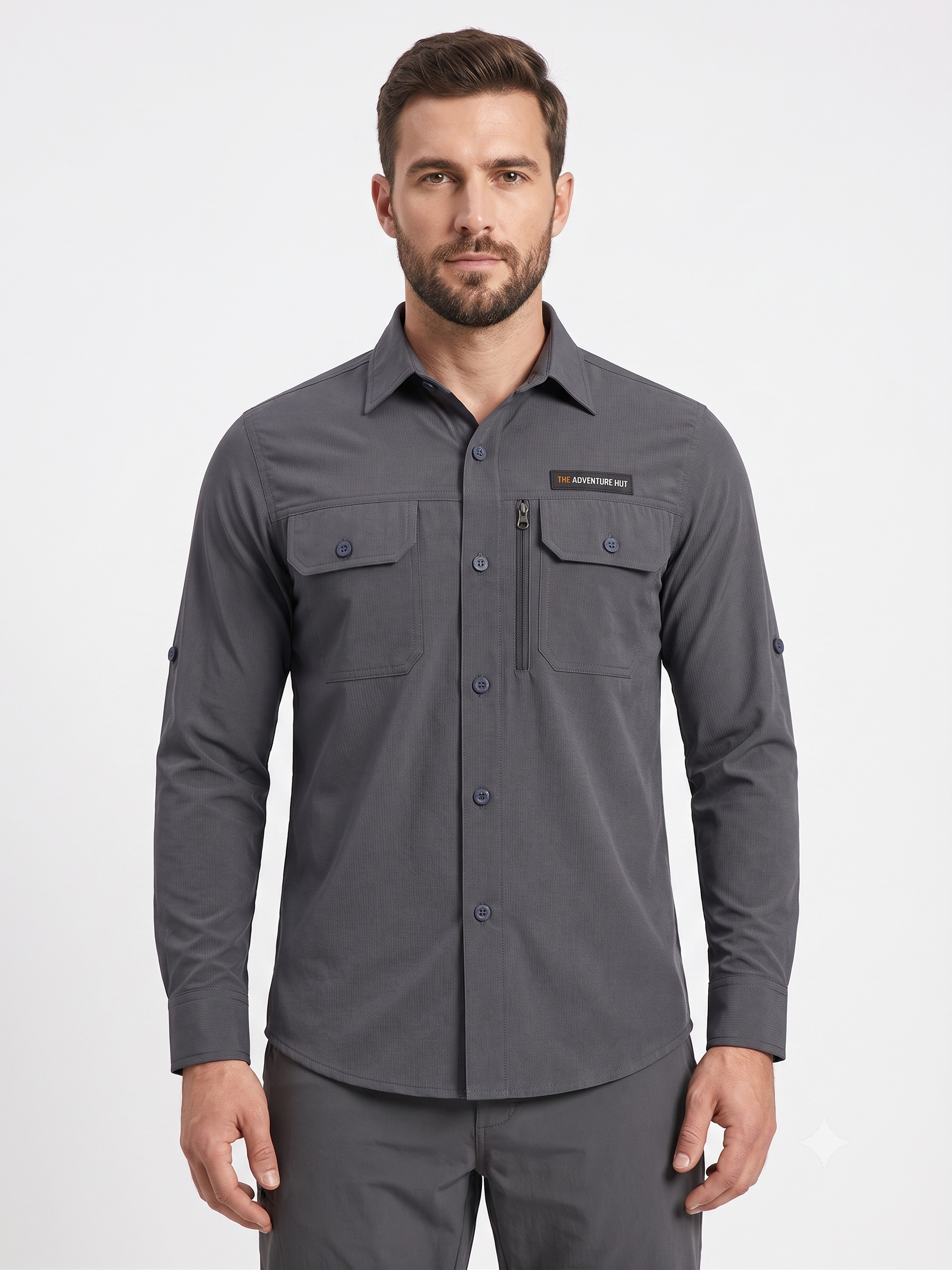 Men's AeroFlex Cargo Shirt – Grey | The Adventure Hut
