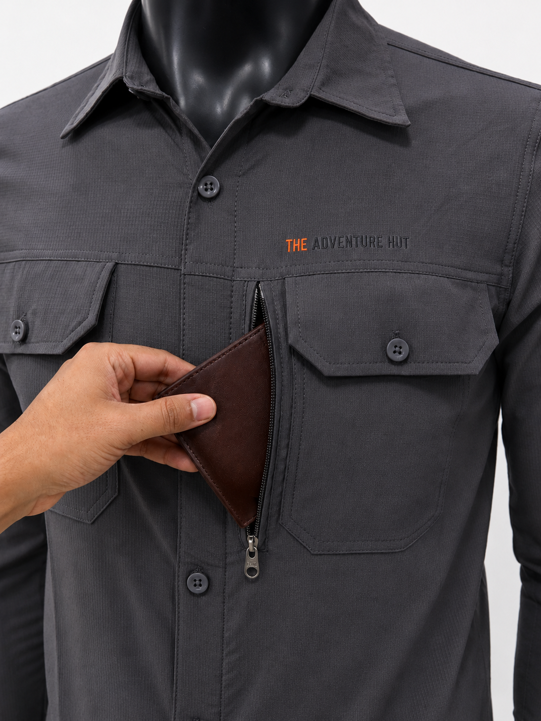 Men's AeroFlex Cargo Shirt – Grey | The Adventure Hut