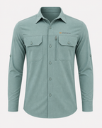 Men's AeroFlex Cargo Shirt – Sage Green | Tactical Outdoor Shirt