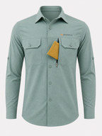Men's AeroFlex Cargo Shirt – Sage Green | Tactical Outdoor Shirt