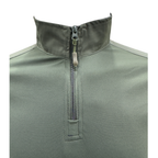 Men's Tactical Combat Shirt – Short Sleeve Half Zip with Sleeve Pockets | Olive Green