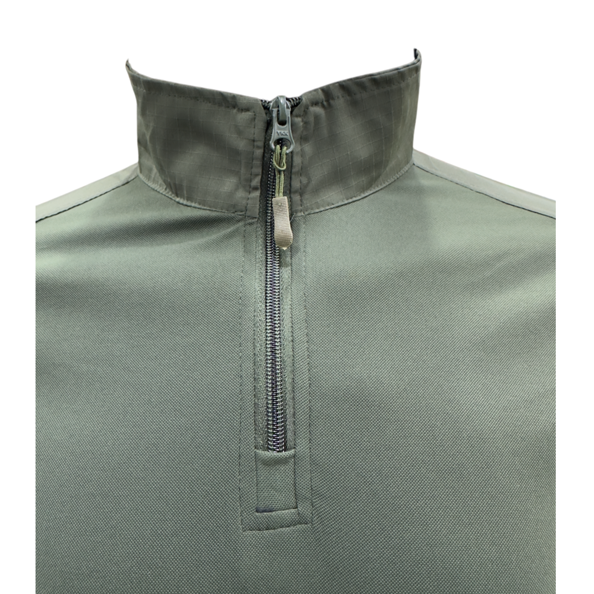 Men's Tactical Combat Shirt – Short Sleeve Half Zip with Sleeve Pockets | Olive Green