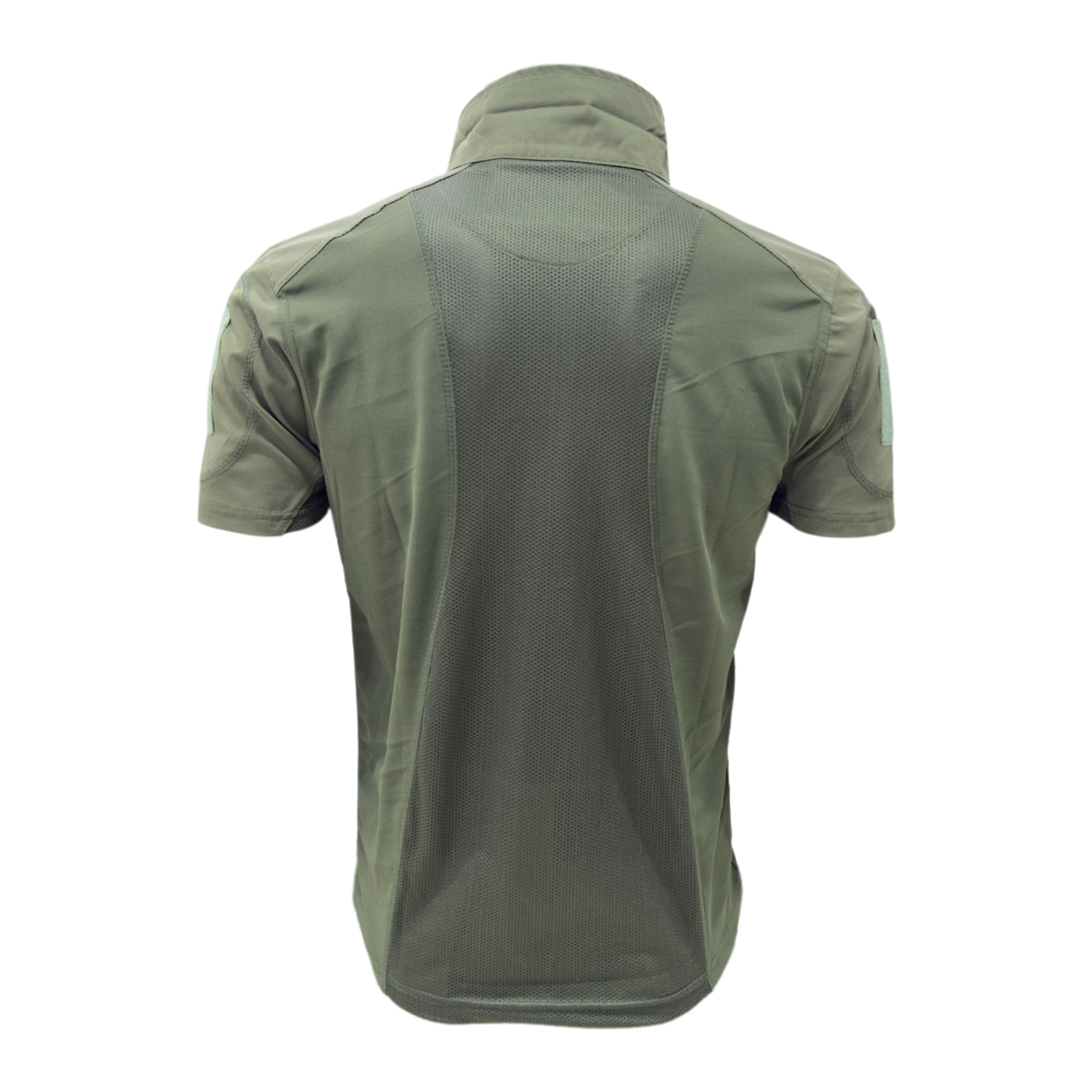 Men's Tactical Combat Shirt – Short Sleeve Half Zip with Sleeve Pockets | Olive Green