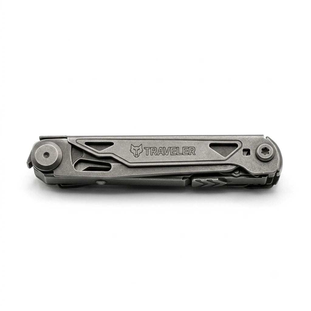 Multitool Traveler –12-In-1 (440) The Ultimate All-in-One Pocket Tool |The Adventure Hut