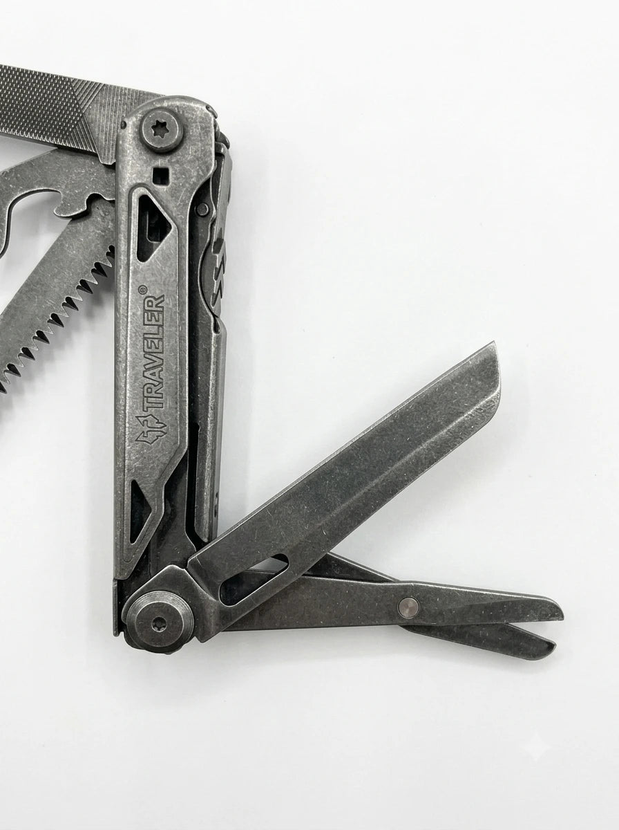Multitool Traveler –12-In-1 (440) The Ultimate All-in-One Pocket Tool |The Adventure Hut