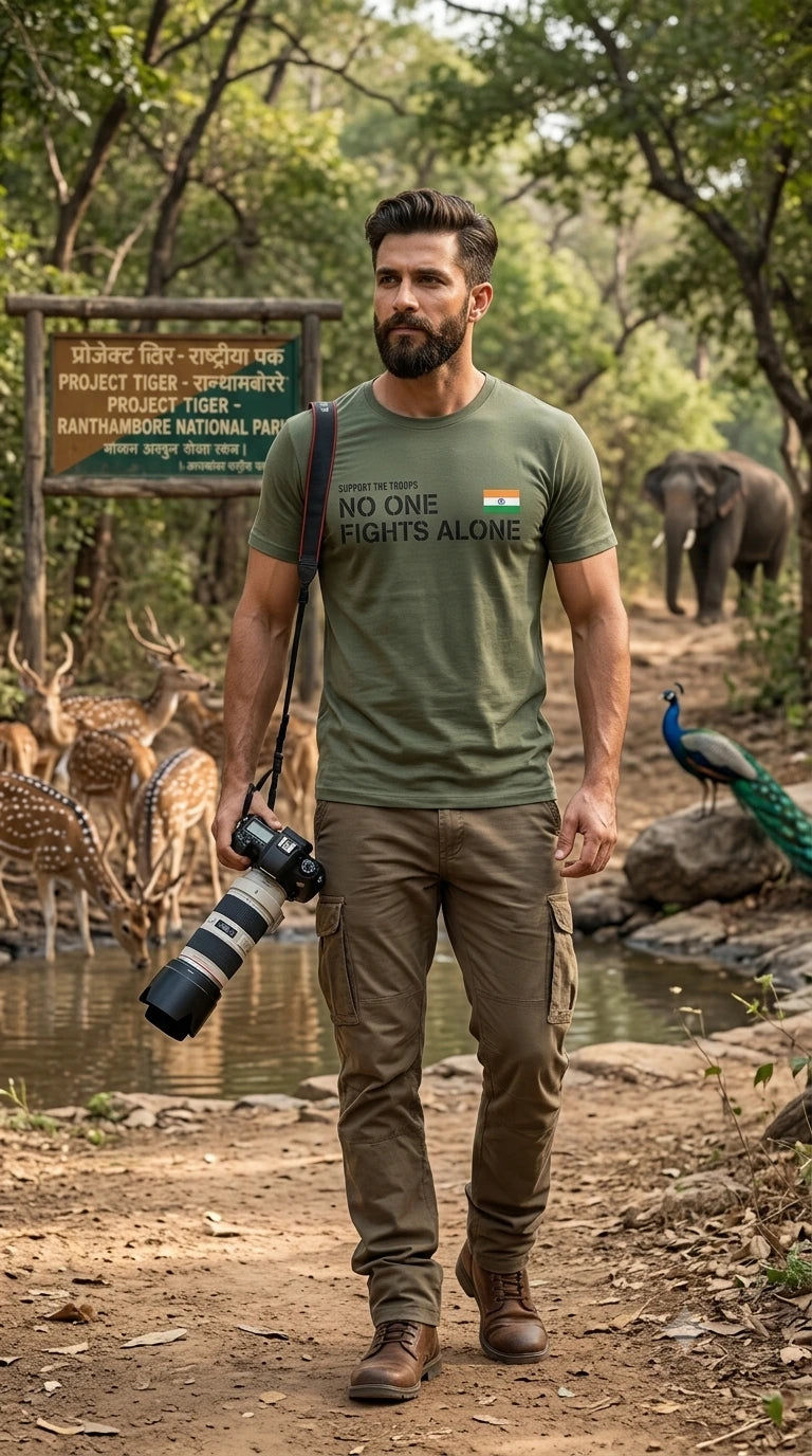 Olive Green No One Fights Alone T-Shirt – Tactical Adventures Tee | The Adventure Hut
