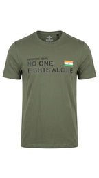 Olive Green No One Fights Alone T-Shirt – Tactical Adventures Tee | The Adventure Hut