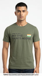 Olive Green No One Fights Alone T-Shirt – Tactical Adventures Tee | The Adventure Hut