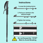 Adventure Hut Hiking Trekking Pole With LED Light (TK-4493) - The Adventure Hut