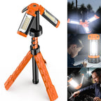 Portable Camping Light with Stand – 6ft Tripod, 3 LED Heads, 2500 Lumens Rechargeable