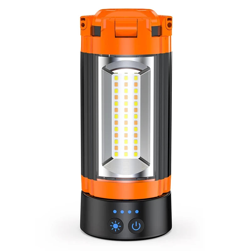 Portable Camping Light with Stand – 6ft Tripod, 3 LED Heads, 2500 Lumens Rechargeable