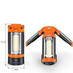 Portable Camping Light with Stand – 6ft Tripod, 3 LED Heads, 2500 Lumens Rechargeable